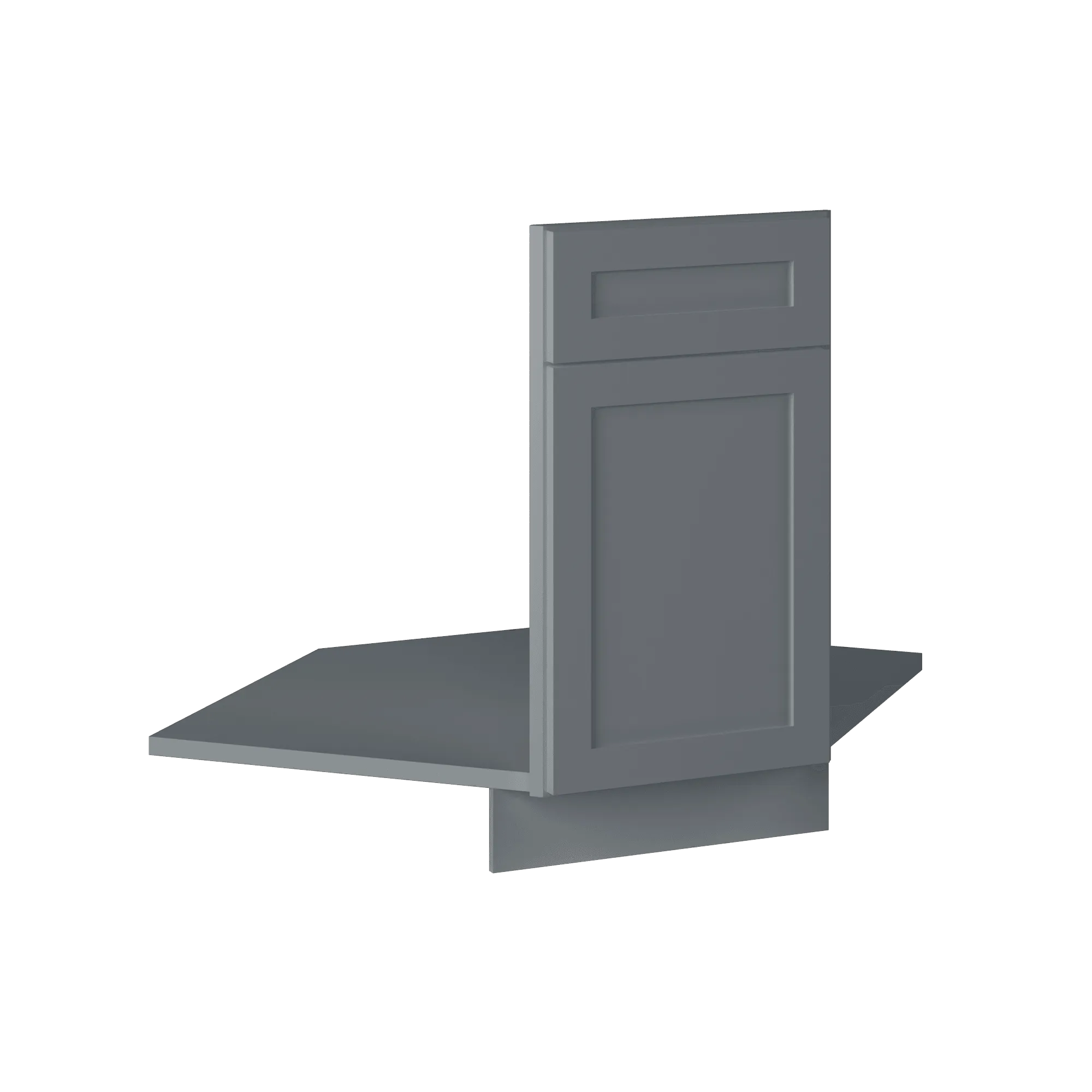 Sink Front Corner Base Kitchen Cabinet SFC36 Colonial Gray LessCare 34.5 in. height 36 in. depth