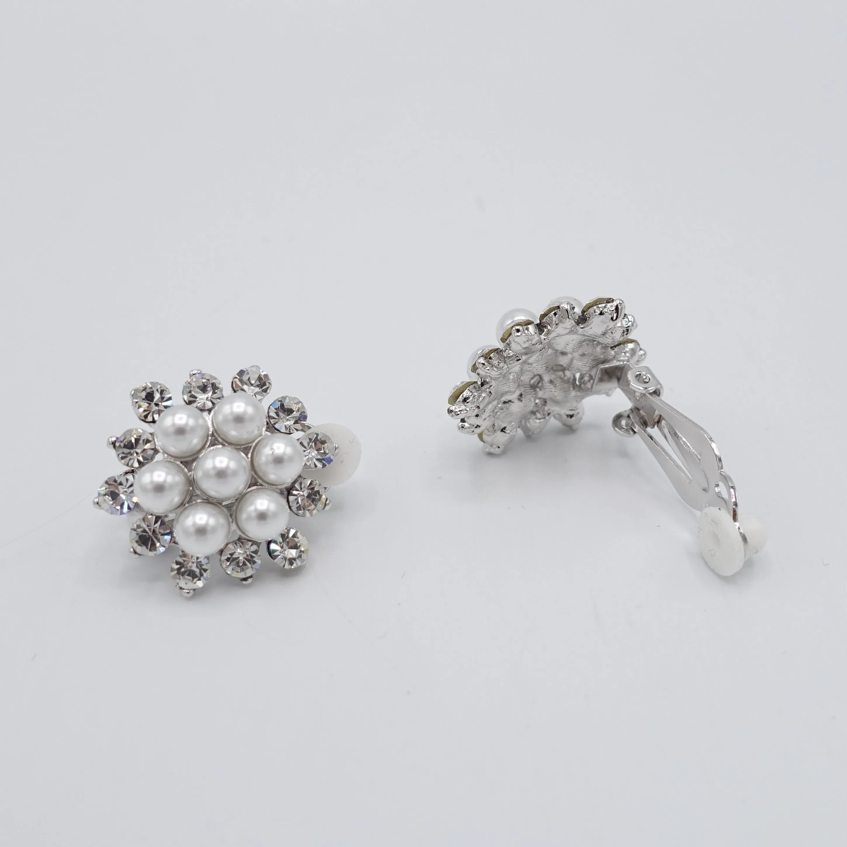 snow flower Pearl rhinestone earring for bride