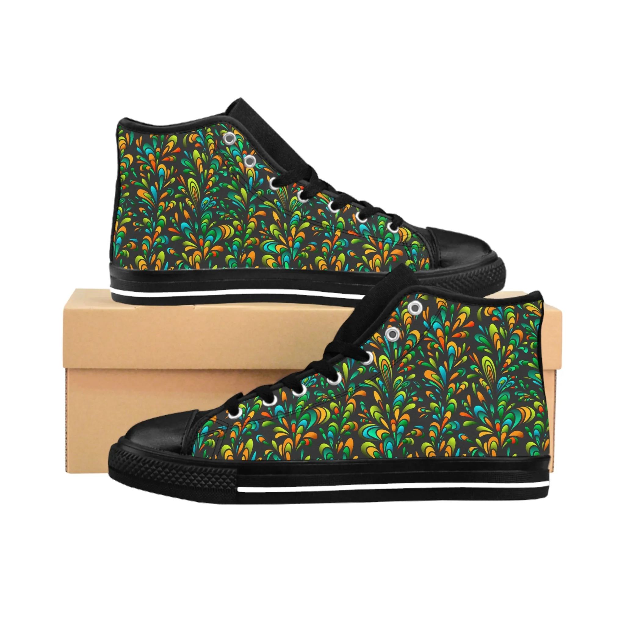 Stylish Doodling Men's Classic Sneakers