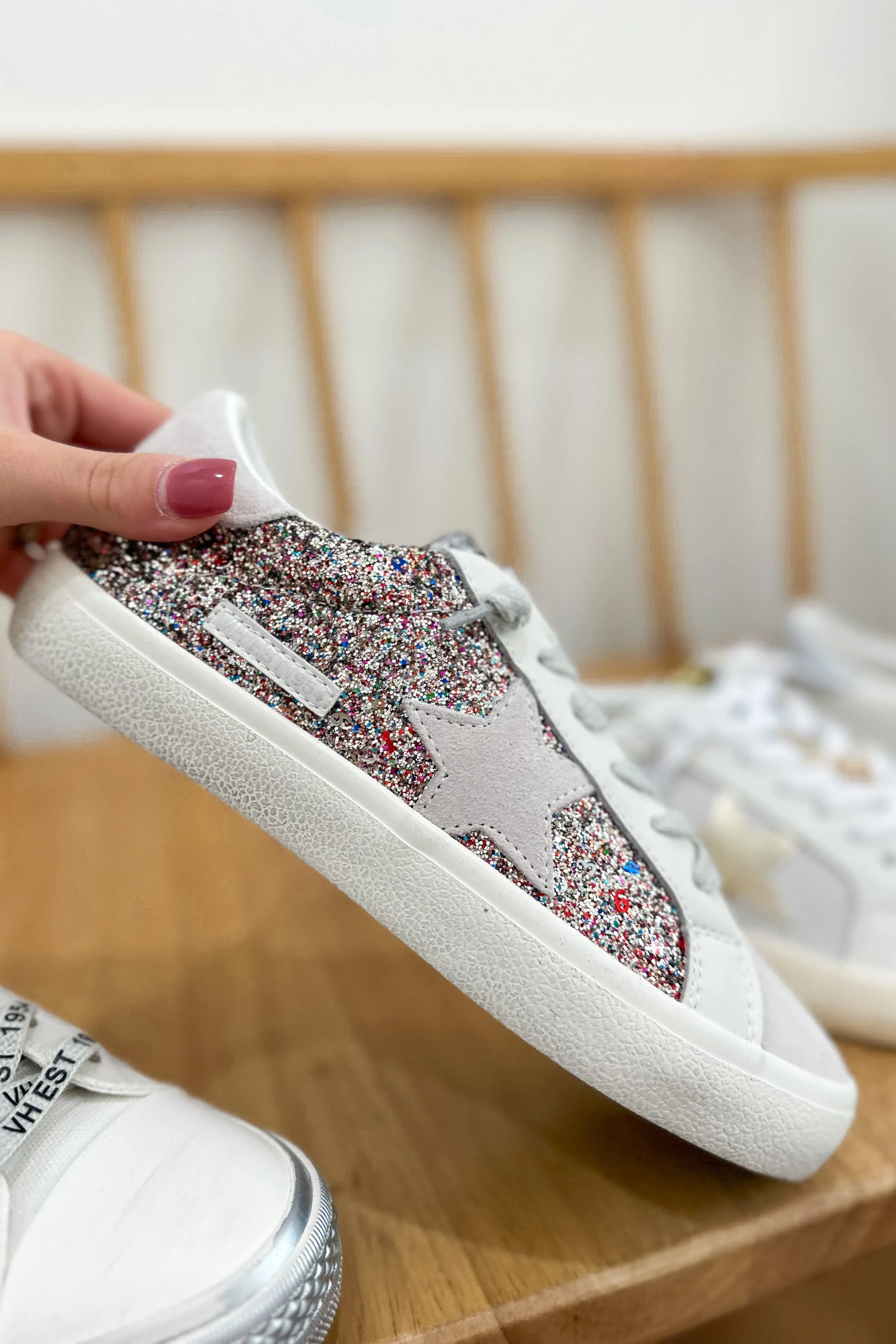 Vintage Havana Flair Multi Glitter Star Sneakers *FINAL SALE*