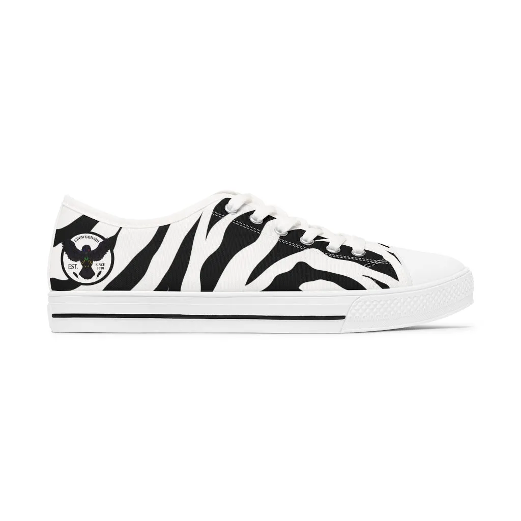 Women's Crowgodshi White Tiger Low Top Sneakers