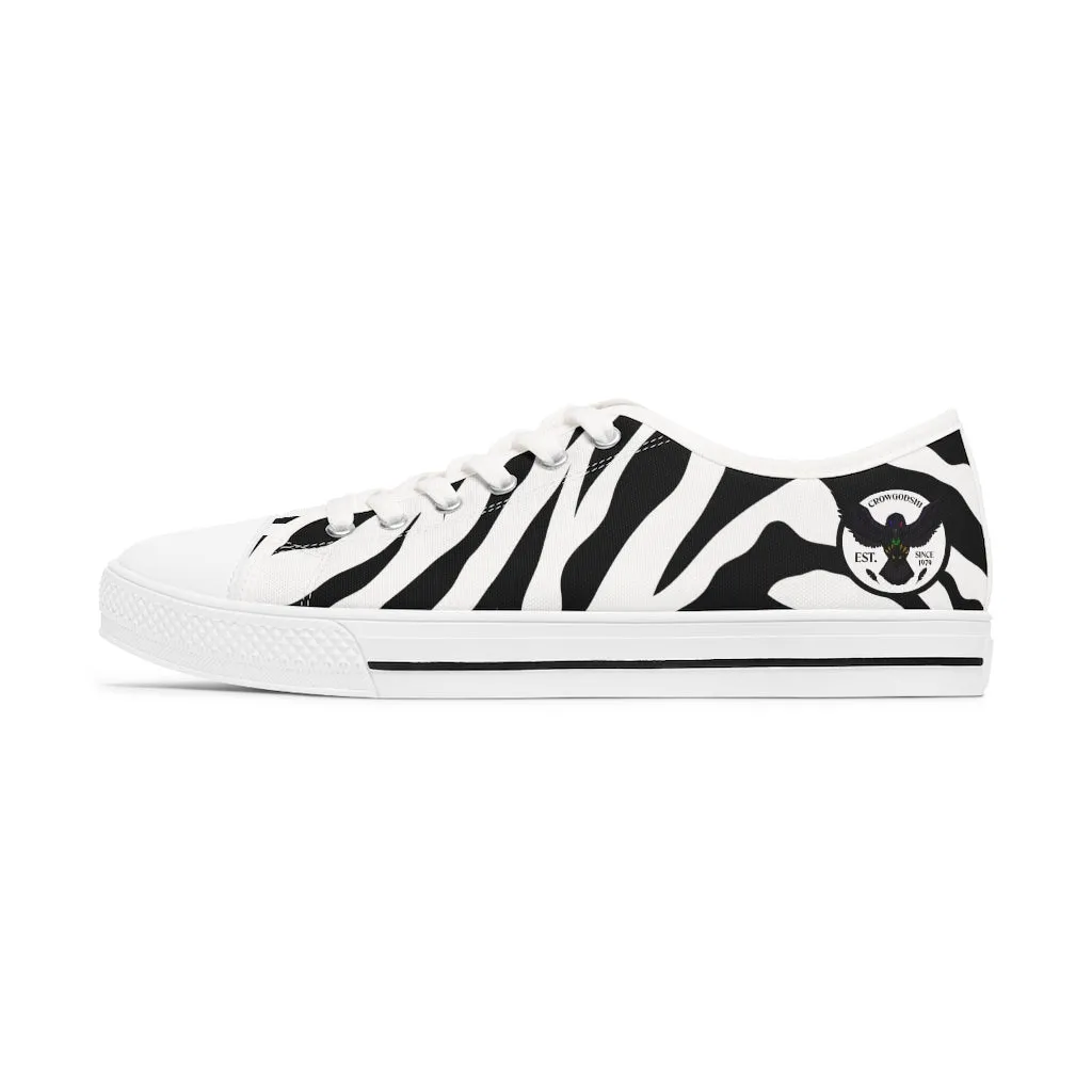 Women's Crowgodshi White Tiger Low Top Sneakers