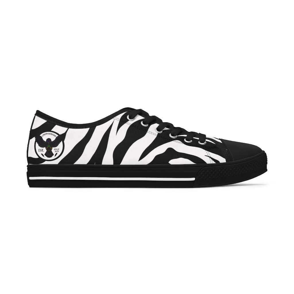 Women's Crowgodshi White Tiger Low Top Sneakers