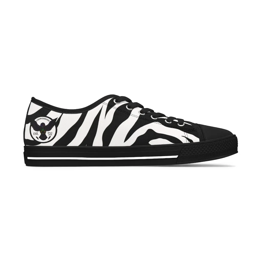 Women's Crowgodshi White Tiger Low Top Sneakers