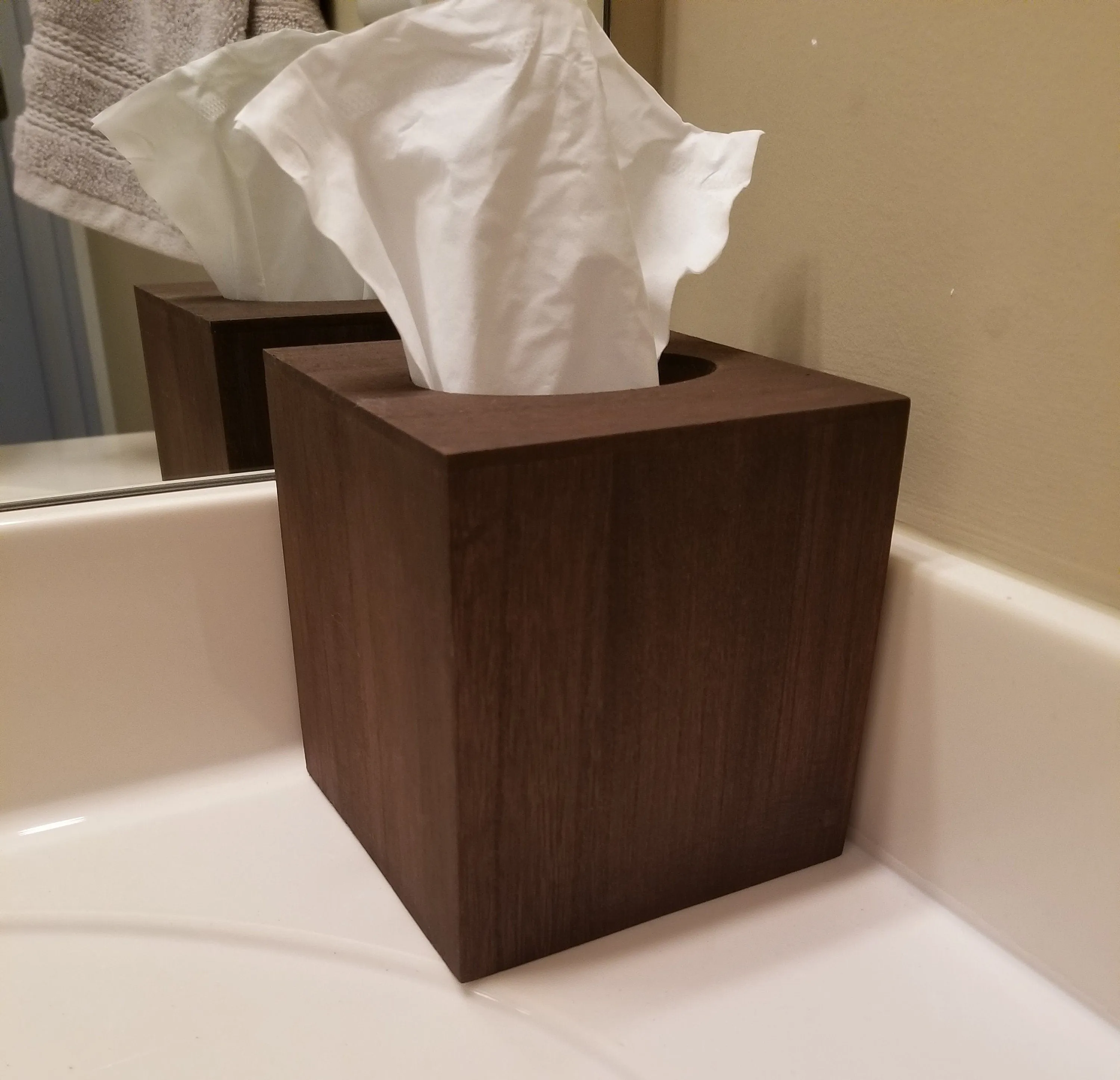 Wooden Tissue Box with or without Wording - Bless You, God Bless You, Be our Guest, Tissues