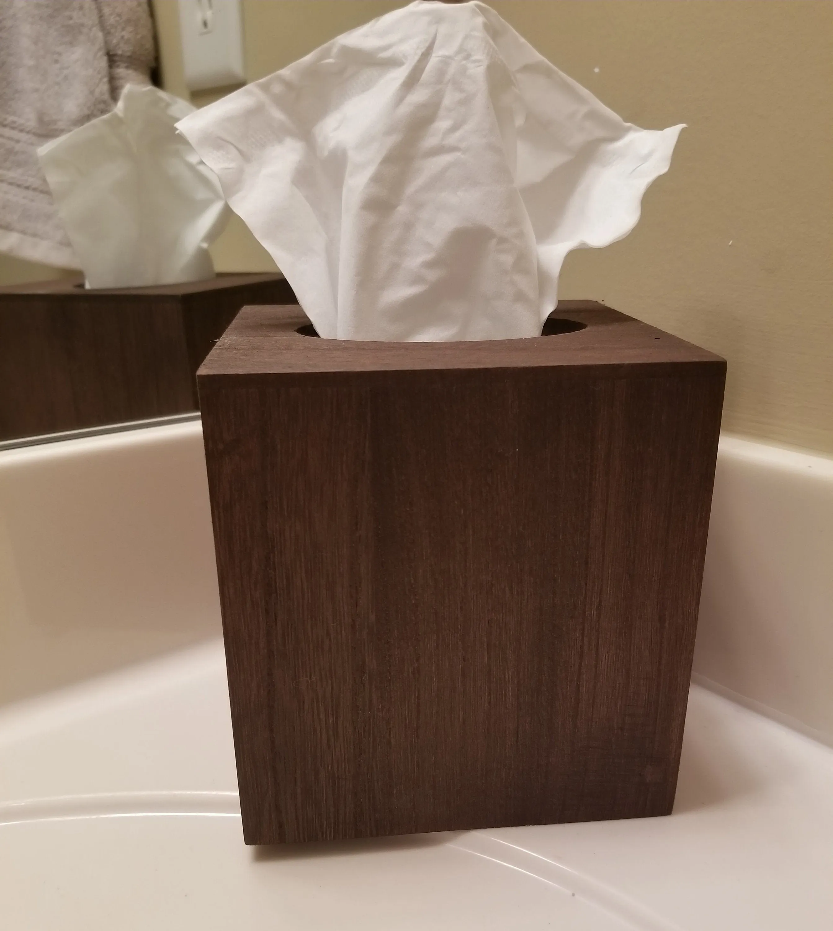 Wooden Tissue Box with or without Wording - Bless You, God Bless You, Be our Guest, Tissues